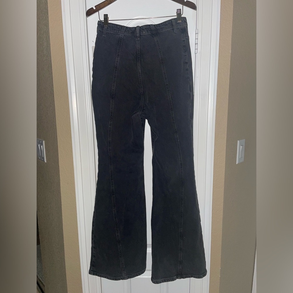FREE PEOPLE Black Coal We The Free Florence Flare Jeans - Picture 12 of 16
